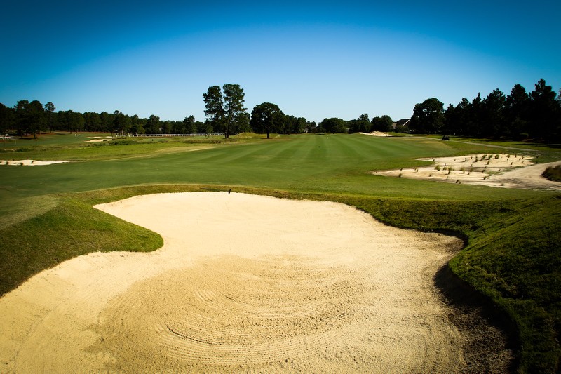 golf course with bunkers